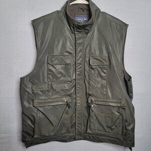Common Man XL Black Zip Front Vest w Zip Pockets
